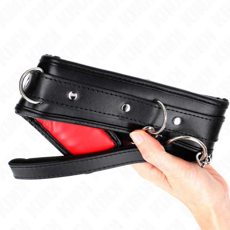 KINK - COLLIER AVEC BRACELET IMITATION CUIR ÉPONGE MODÈLE 3 RÉGLABLE 37-54 CM X 3 CM KINK COLLAR & GAG