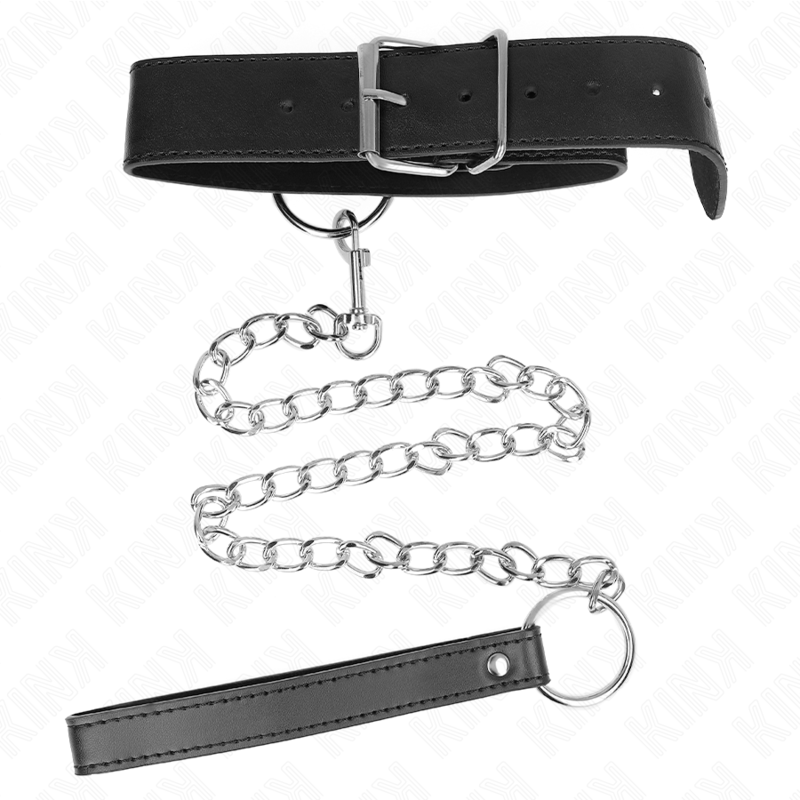 KINK - COLLIER MODÈLE BASIC AVEC LAISSE MODÈLE 4 RÉGLABLE 36-43 CM KINK COLLAR & GAG