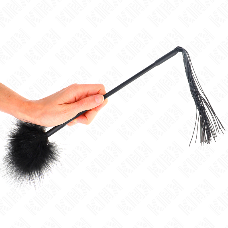 KINK - Fouet en silicone avec plumes pour chatouiller 47 cm KINK IMPACT & TOUCH