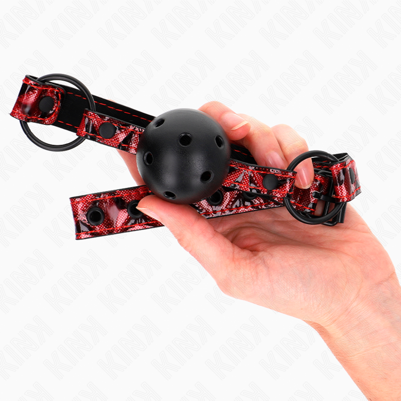 KINK - BOULE MOTIF DIAMANT 4,5 CM GAG MODÈLE 2 64,5 CM RÉGLABLE 42-60 CM KINK COLLAR & GAG