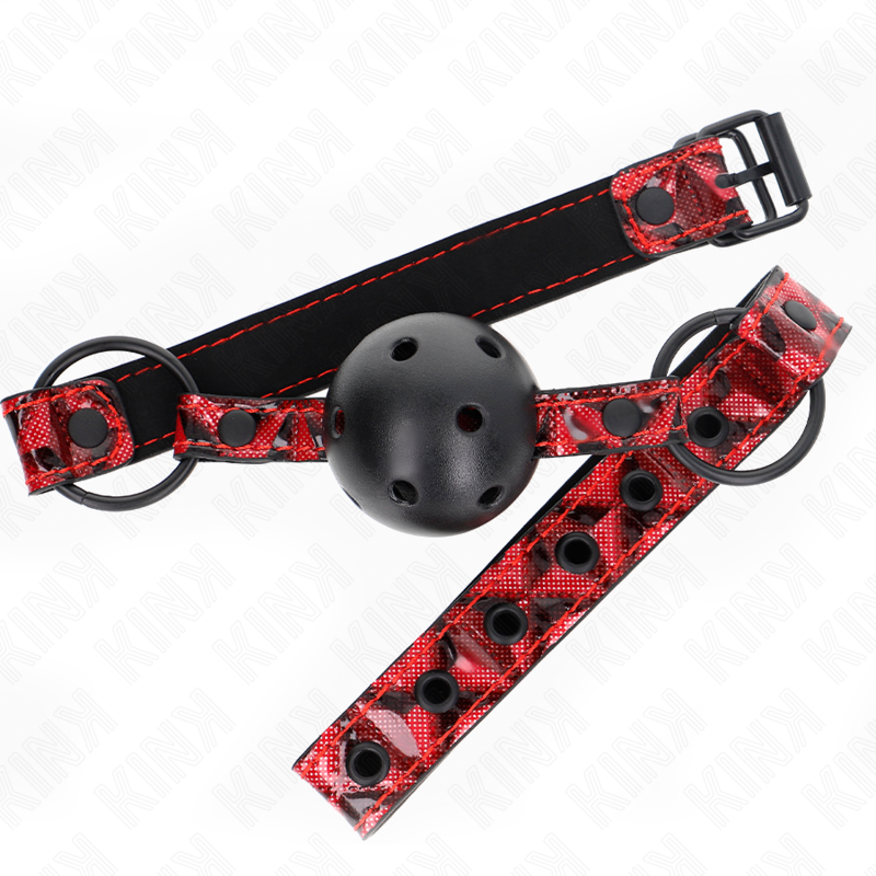 KINK - BOULE MOTIF DIAMANT 4,5 CM GAG MODÈLE 2 64,5 CM RÉGLABLE 42-60 CM KINK COLLAR & GAG