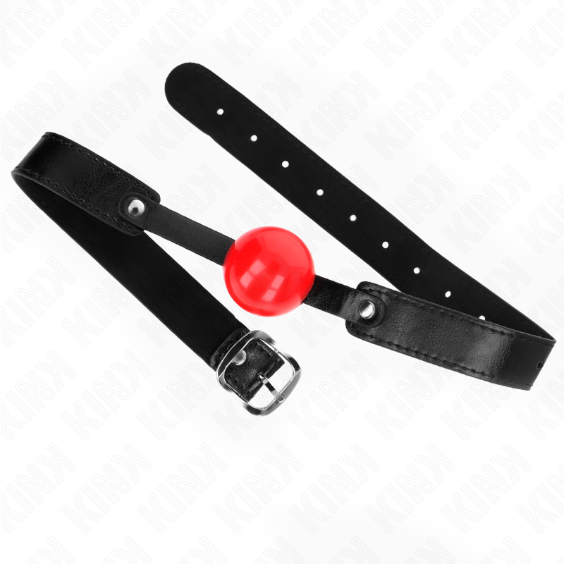KINK - BALLE TPE SOUPLE 4 CM GAG MODÈLE 1 66 x 2,5 CM RÉGLABLE 41-61 CM KINK COLLAR & GAG