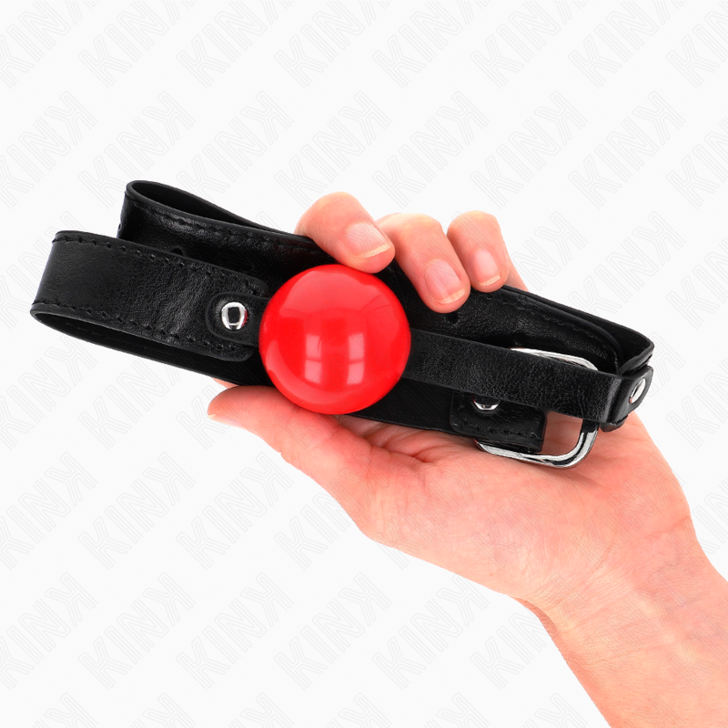 KINK - BALLE TPE SOUPLE 4 CM GAG MODÈLE 1 66 x 2,5 CM RÉGLABLE 41-61 CM KINK COLLAR & GAG
