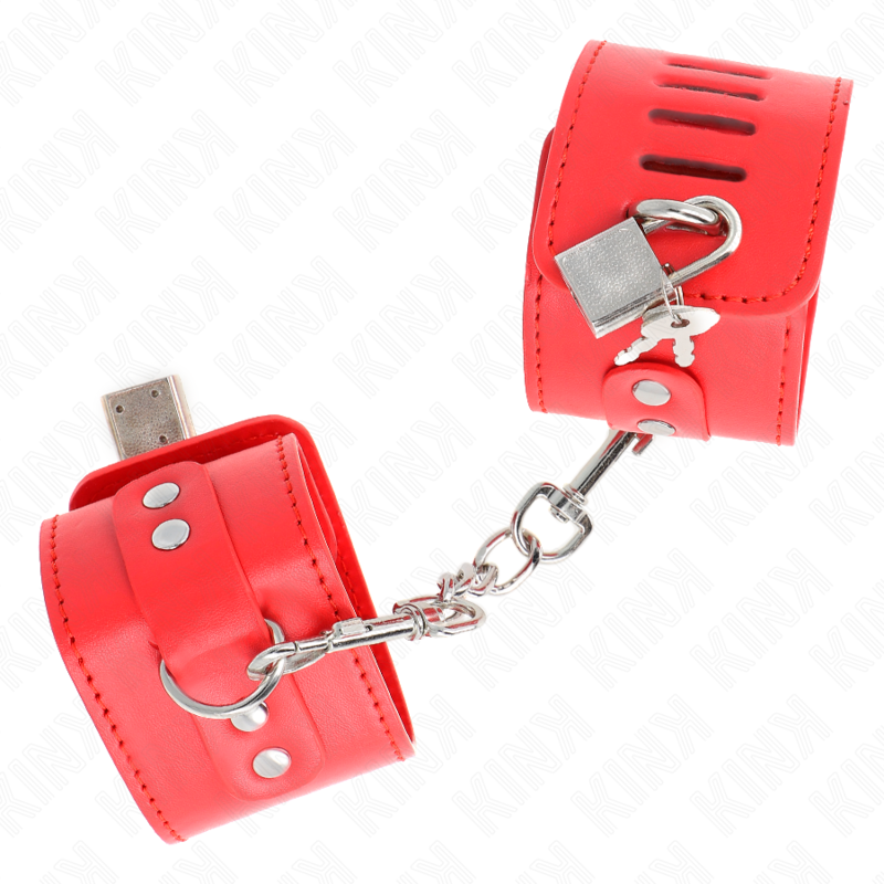 KINK - APPUI-POIGNETS AVEC FERMETURE PAR CADENAS ROUGE AJUSTABLE 16-23 CM X 5,5 CM KINK WRIST RESTRAINT