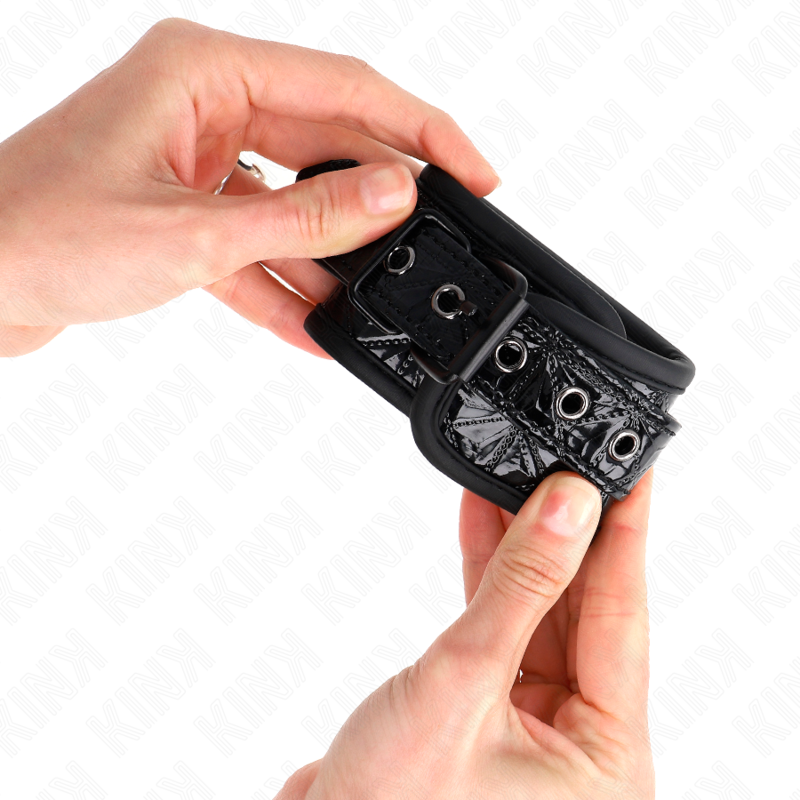 KINK - APPUI-POIGNETS MOTIF DIAMANT NOIR AJUSTABLE 17-26 CM X 5,5 CM KINK WRIST RESTRAINT