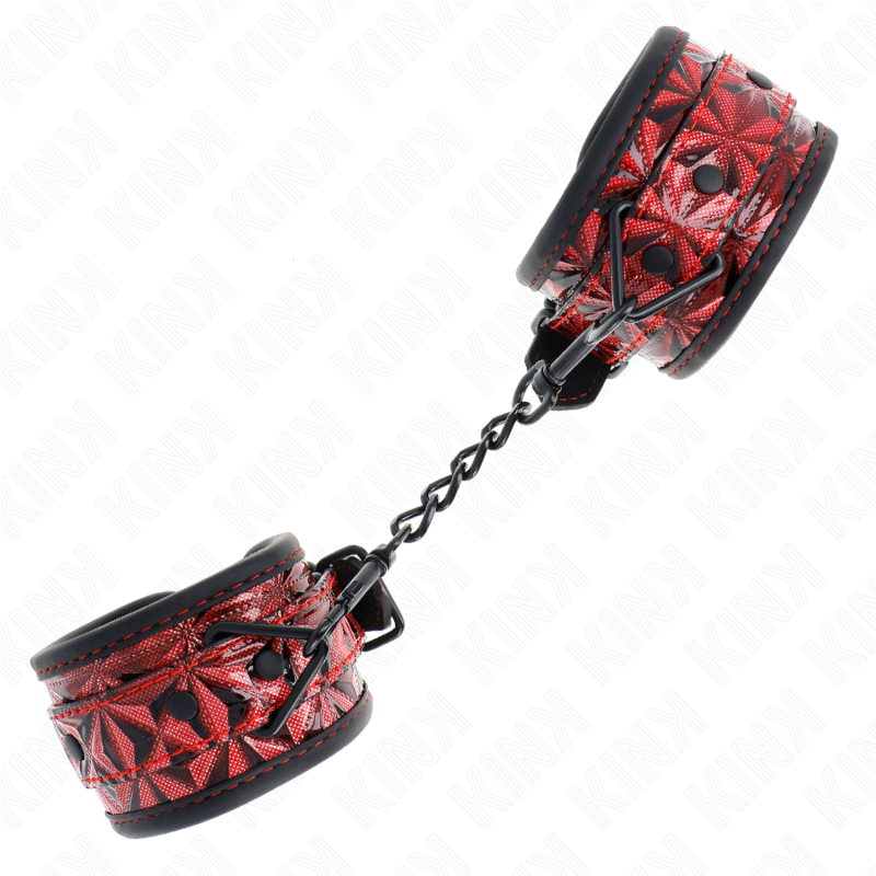 KINK - APPUI-POIGNETS MOTIF DIAMANT ROUGE FONCÉ RÉGLABLE 17-26 CM X 5,5 CM KINK WRIST RESTRAINT