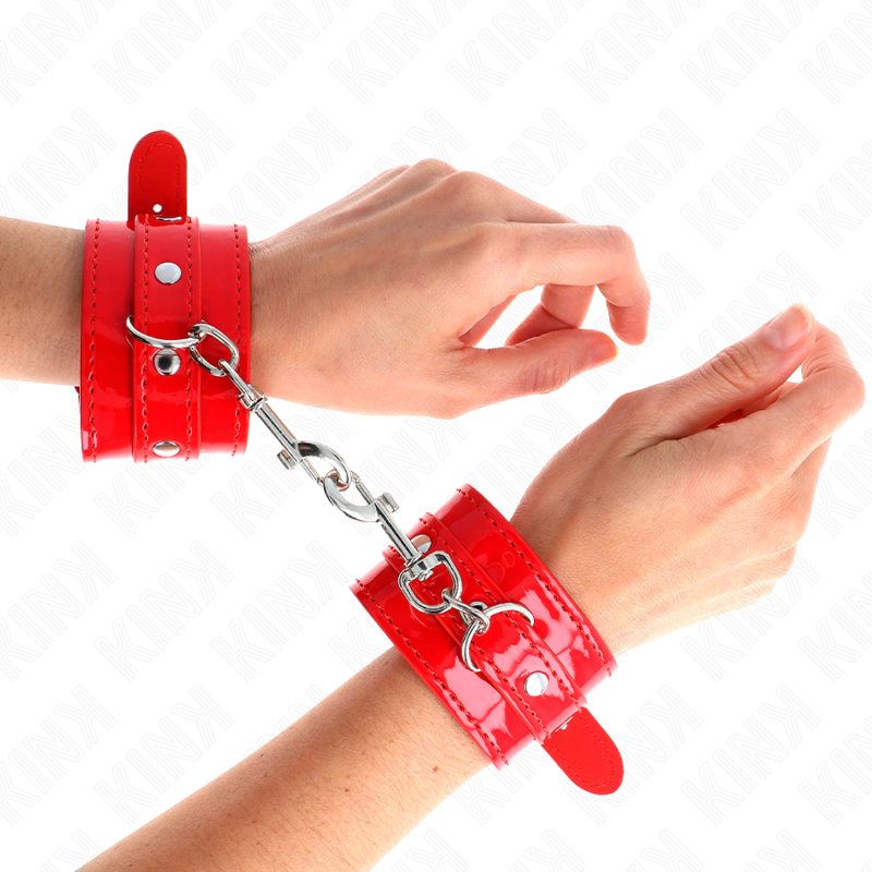 KINK - MANCHETTES BRILLANTES ROUGE AJUSTABLES 23-33 CM KINK WRIST RESTRAINT