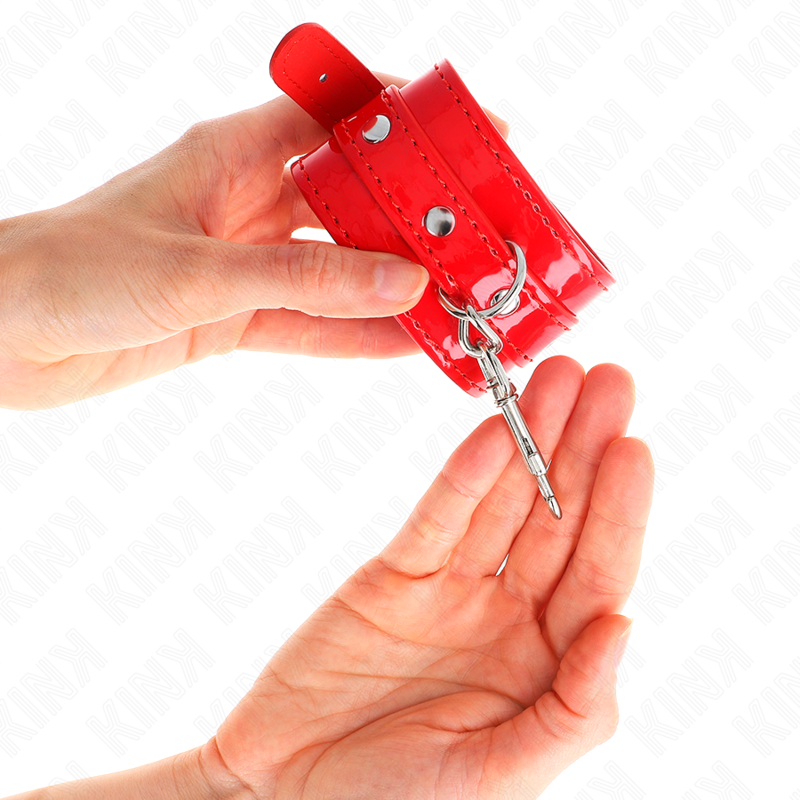 KINK - MANCHETTES BRILLANTES ROUGE AJUSTABLES 23-33 CM KINK WRIST RESTRAINT