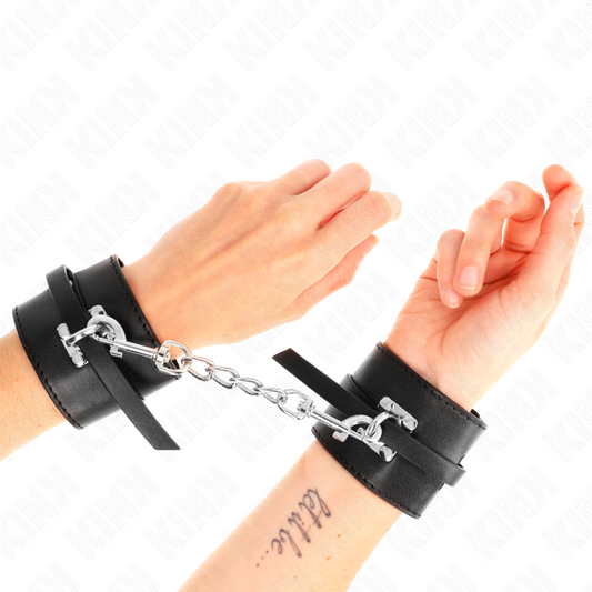 KINK - APPUI-POIGNETS VERROUILLABLES DELUXE NOIR AJUSTABLE 14,5-21 CM X 6 CM KINK WRIST RESTRAINT