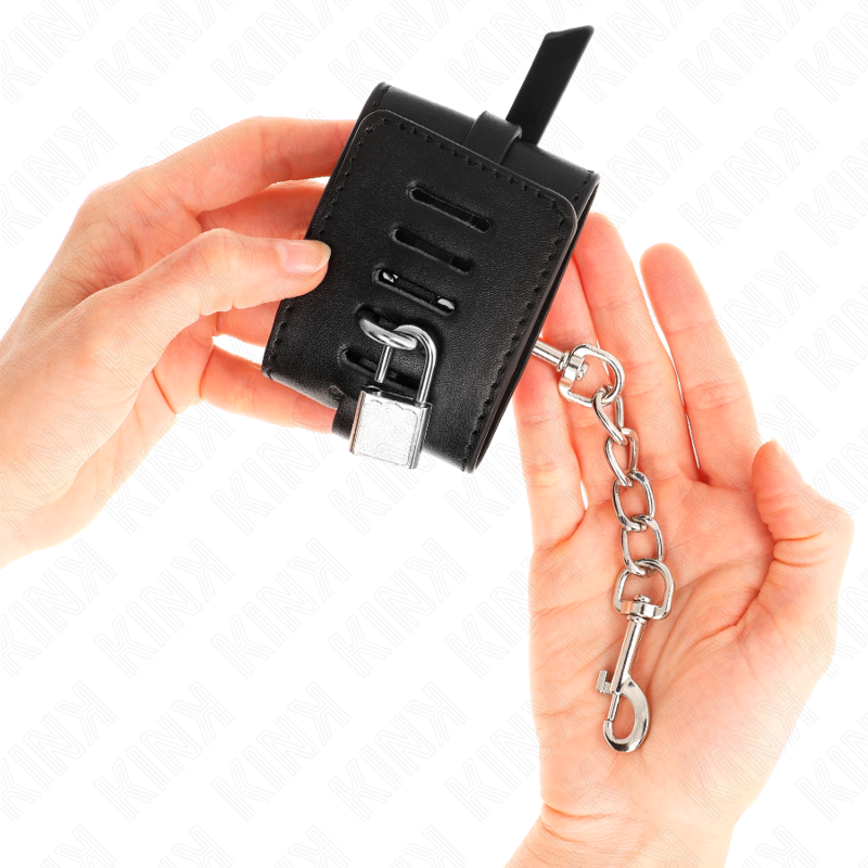 KINK - APPUI-POIGNETS VERROUILLABLES DELUXE NOIR AJUSTABLE 14,5-21 CM X 6 CM KINK WRIST RESTRAINT