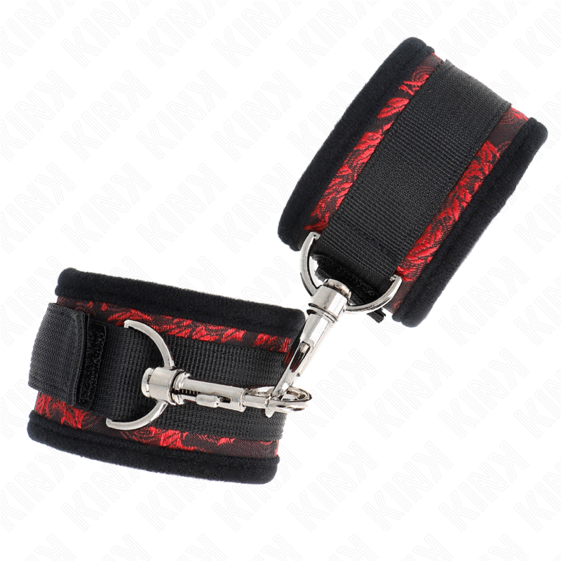 KINK - RETENUES POIGNETS SCANDAL ROUGE-NOIR KINK WRIST RESTRAINT