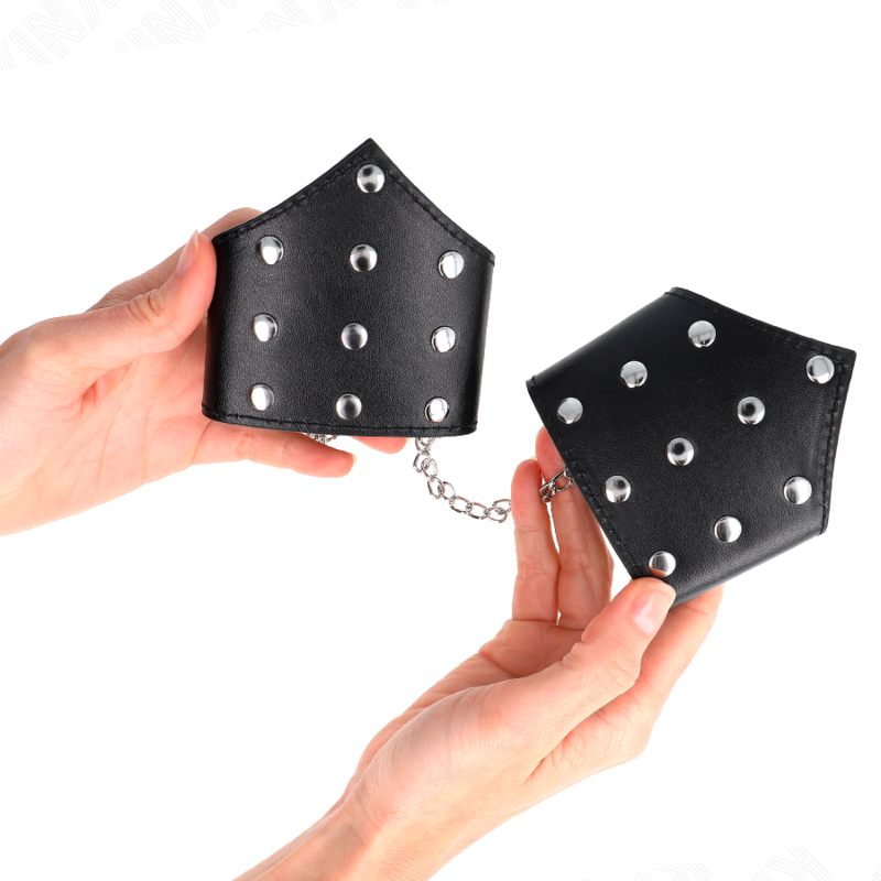 KINK - BRACELETS STYLE POINT NOIR AVEC CHAÎNE RÉGLABLE 17-23 CM X 8,5 CM KINK WRIST RESTRAINT