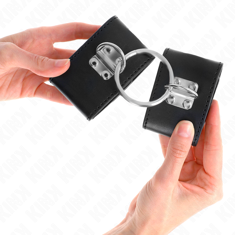 KINK - APPUI-POIGNETS FIXES AVEC ANNEAU ET FERMETURE PAR CADENAS NOIR AJUSTABLE 16-23 CM X 5,5 CM KINK WRIST RESTRAINT