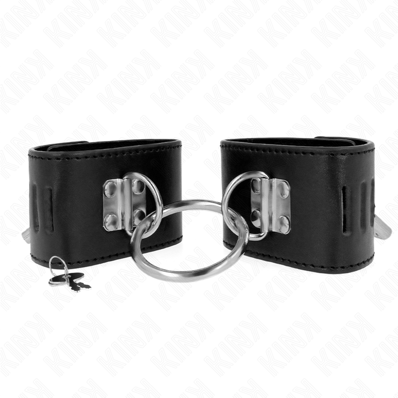 KINK - APPUI-POIGNETS FIXES AVEC ANNEAU ET FERMETURE PAR CADENAS NOIR AJUSTABLE 16-23 CM X 5,5 CM KINK WRIST RESTRAINT
