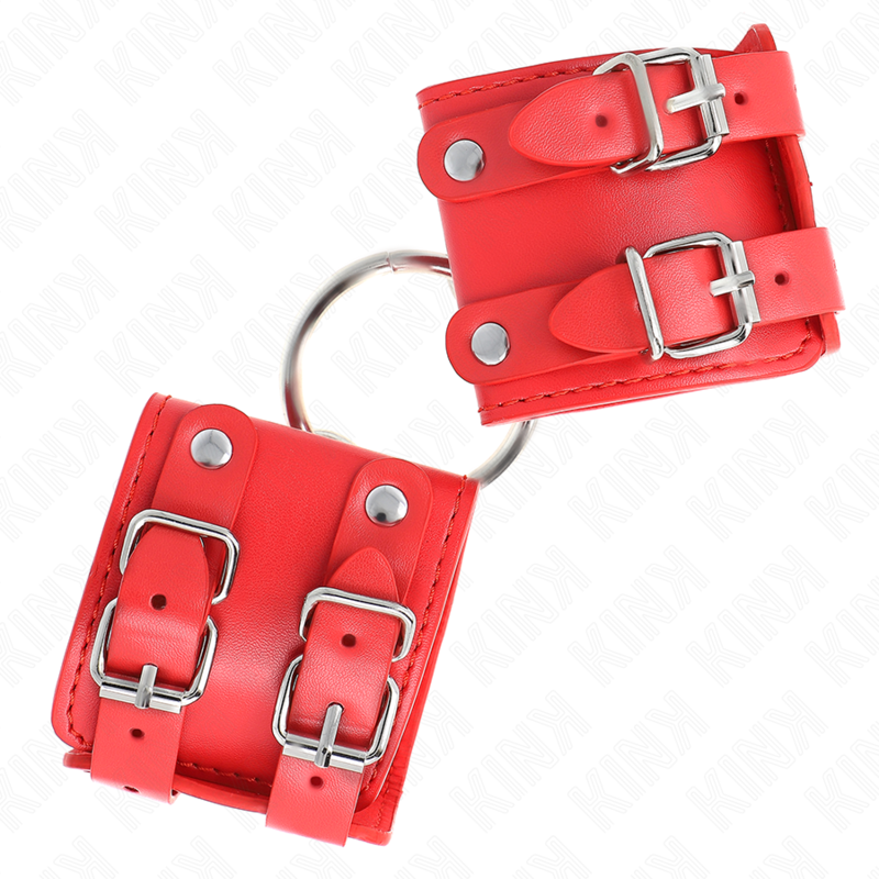 KINK - APPUI-POIGNETS FIXES AVEC ANNEAU ET CLOUS RÉGLABLES ROUGE 17-22 CM X 6,5 CM KINK WRIST RESTRAINT