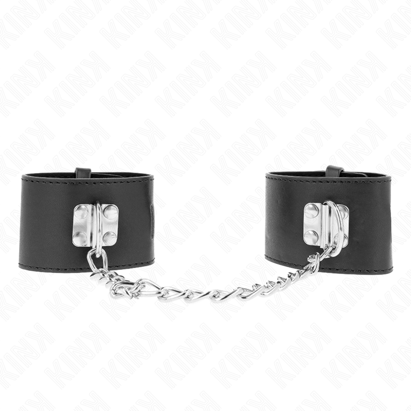 KINK - APPUI-POIGNETS FIXES AVEC CHAÎNE 30 CM ET FERMETURE PAR CADENAS NOIR RÉGLABLE 16-23 CM X 5,5 CM KINK WRIST RESTRAINT