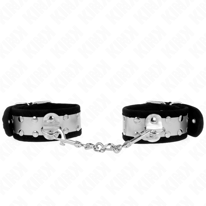 KINK - APPUI-POIGNETS FINS NOIR / ARGENT 30 X 4 CM KINK WRIST RESTRAINT