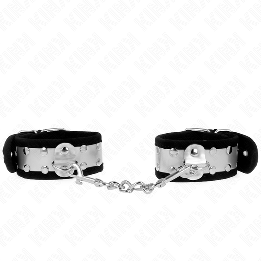 KINK - APPUI-POIGNETS FINS NOIR / ARGENT 30 X 4 CM KINK WRIST RESTRAINT