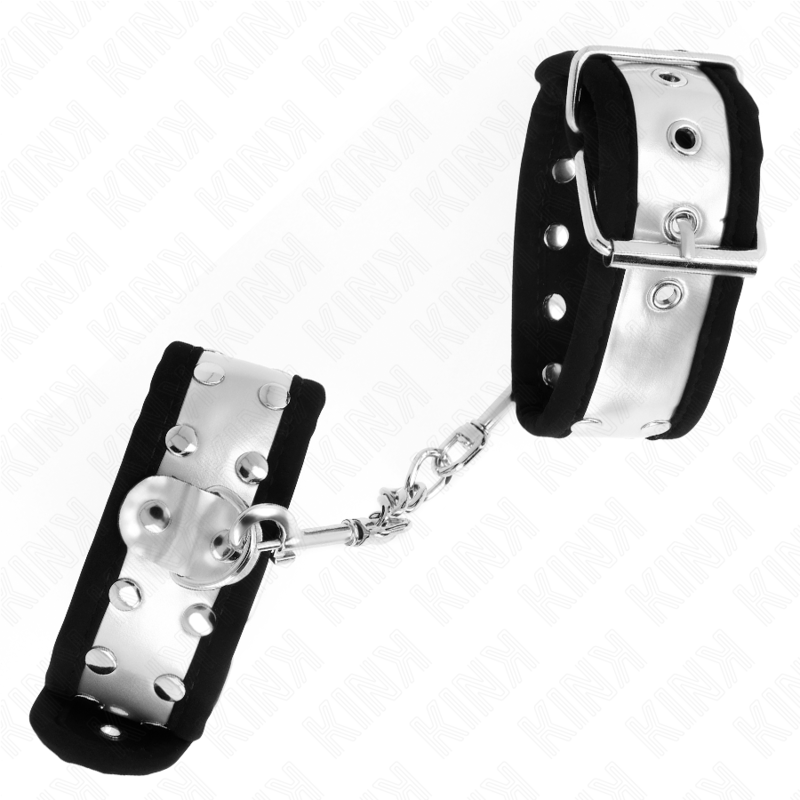 KINK - APPUI-POIGNETS FINS NOIR / ARGENT 30 X 4 CM KINK WRIST RESTRAINT