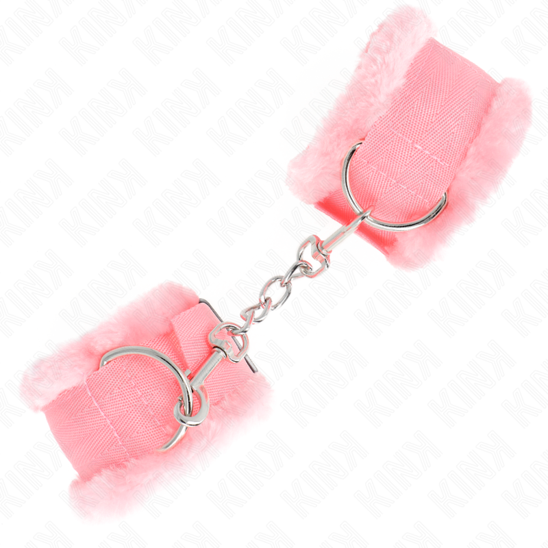 KINK - APPUI-POIGNETS DOUBLÉS DE FOURRURE ROSE RÉGLABLE 17-31 CM X 7 CM KINK WRIST RESTRAINT
