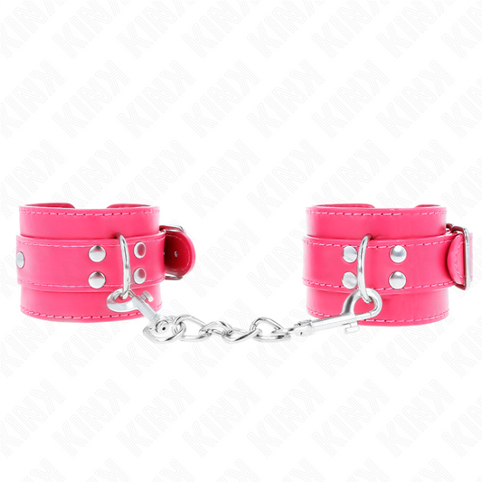 KINK - APPUI-POIGNETS ROSE FRAMBOISE AVEC DOUBLURE ROSE FRAMBOISE RÉGLABLE 20-28 CM X 5,5 CM KINK WRIST RESTRAINT