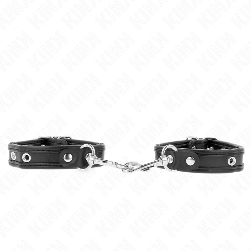 KINK - MINI BRACELETS NOIR AVEC CLOUS RÉGLABLES 16-22 CM X 2 CM KINK WRIST RESTRAINT