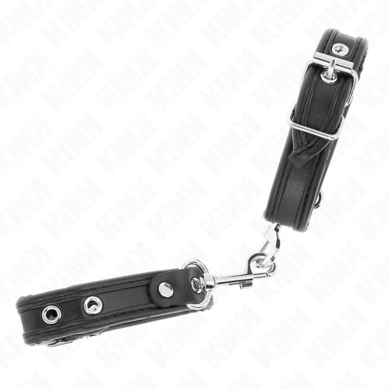 KINK - MINI BRACELETS NOIR AVEC CLOUS RÉGLABLES 16-22 CM X 2 CM KINK WRIST RESTRAINT