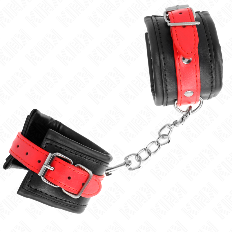 KINK - APPUI-POIGNETS NOIR AVEC CEINTURE ROUGE AJUSTABLE 17-28 CM X 6 CM KINK WRIST RESTRAINT