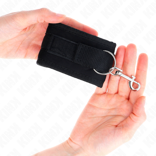 KINK - APPAREILS-POIGNETS À CROCHET ET BOUCLE EN NYLON NOIR MODÈLE 2 RÉGLABLE 18-35 CM X 6 CM KINK WRIST RESTRAINT