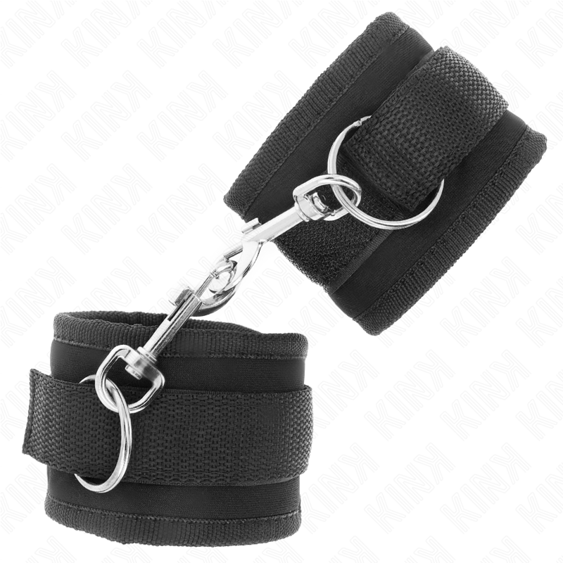 KINK - APPAREILS-POIGNETS À CROCHET ET BOUCLE EN NYLON NOIR MODÈLE 2 RÉGLABLE 18-35 CM X 6 CM KINK WRIST RESTRAINT