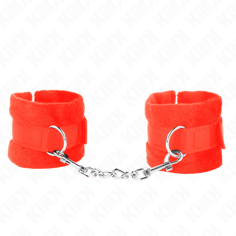 KINK - MANCHETTES DÉBUTANT EN FOURRURE ROUGE 30 X 7 CM KINK WRIST RESTRAINT