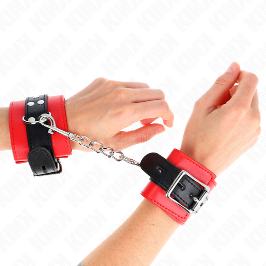 KINK - APPUI-POIGNETS ROUGE AVEC CEINTURE NOIRE RÉGLABLE 17-28 CM X 6 CM KINK WRIST RESTRAINT