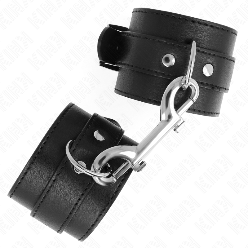 KINK - APPAREILS-POIGNETS - RANGÉE DE RIVETS SIMPLE ET GRANDE BOUCLE NOIRE RÉGLABLE 17-28 CM X 5 CM KINK WRIST RESTRAINT