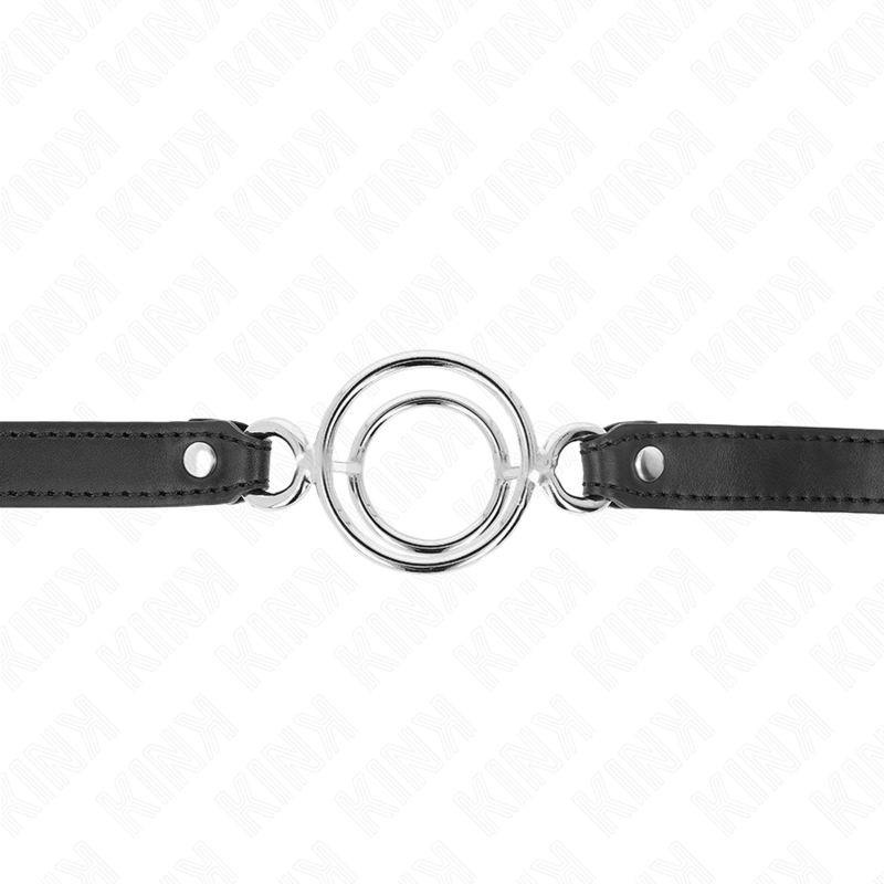 KINK - GAG AVEC PLUSIEURS O-RINGS 5 CM NOIR 63 X 2,5 CM KINK COLLAR & GAG