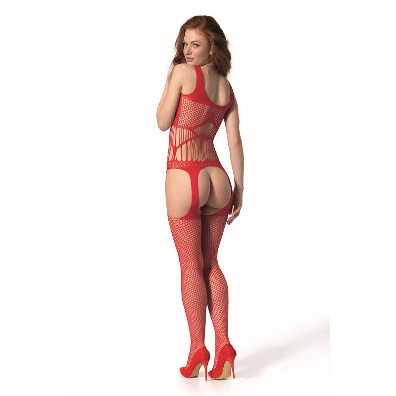 PASSION - BS 106 BODYSTOCKING ROUGE TAILLE UNIQUE PASSION WOMAN BODYSTOCKINGS