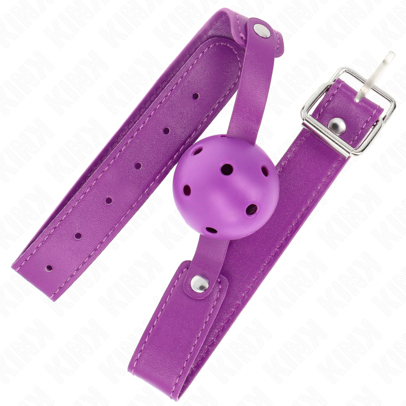 KINK - BALLE RESPIRANT VIOLET 4,5 CMGAG 65 x 2,5 CM KINK COLLAR & GAG