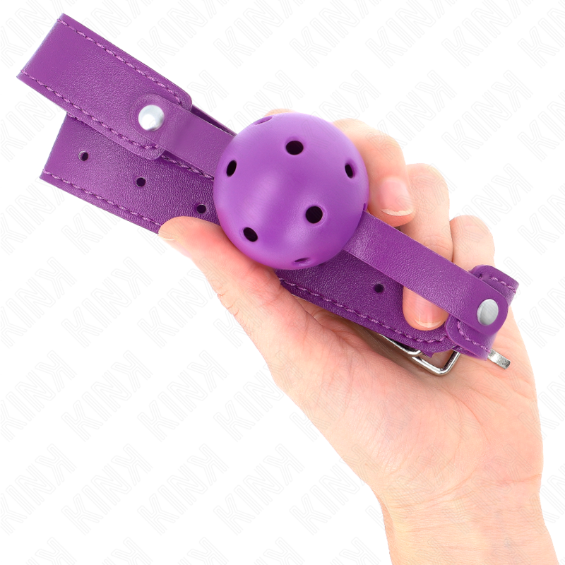 KINK - BALLE RESPIRANT VIOLET 4,5 CMGAG 65 x 2,5 CM KINK COLLAR & GAG