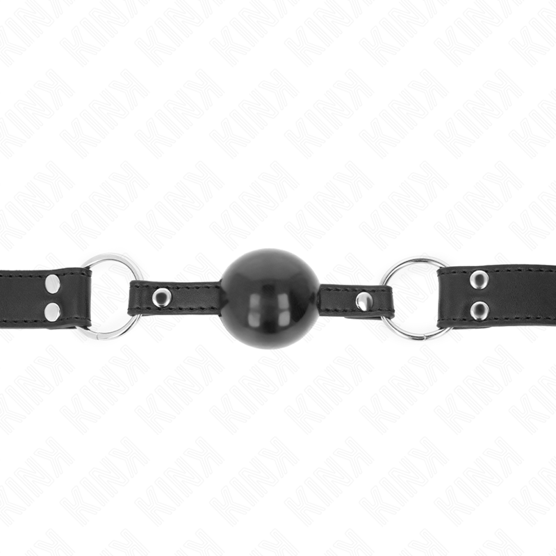 KINK - BÂTON BILLE SOUPLE ET SOLIDE 4 CM AVEC SANGLE EN CUIR 62 x 2,5 CM RÉGLABLE 42-58 CM KINK COLLAR & GAG
