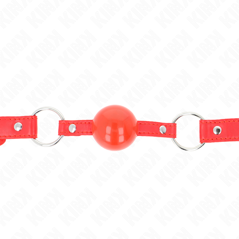 KINK - BÂILLON TPE BALLE 4 CM AVEC ROJO LOCK 60 x 2 CM KINK COLLAR & GAG