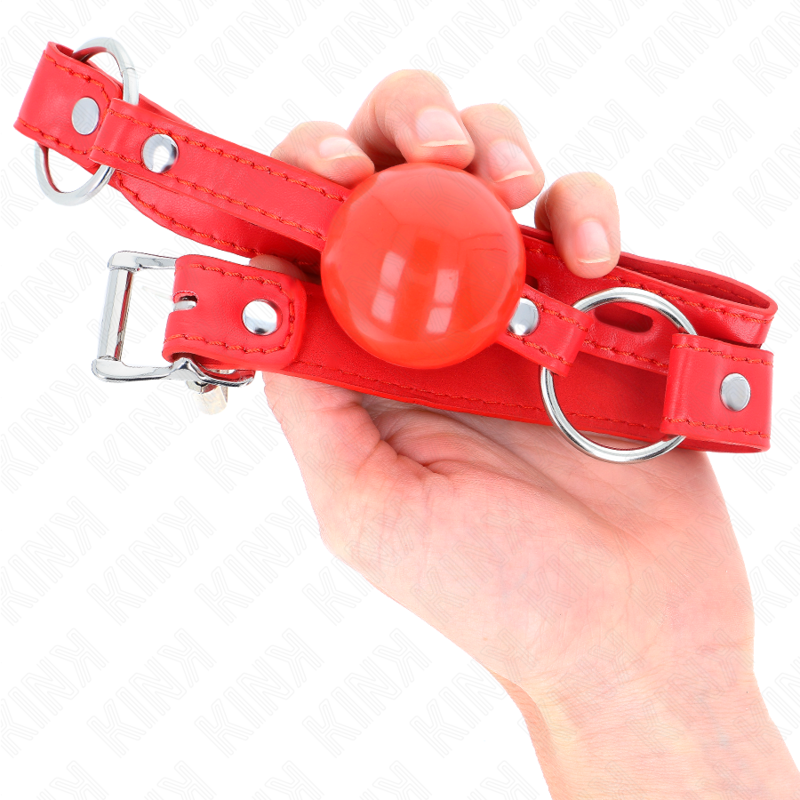 KINK - BÂILLON TPE BALLE 4 CM AVEC ROJO LOCK 60 x 2 CM KINK COLLAR & GAG