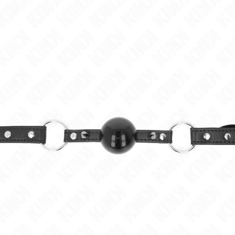 KINK - BÂILLON BALLE 4 CM AVEC POINTE RIVET ET SNAP LOCK 65 x 2 CM KINK COLLAR & GAG