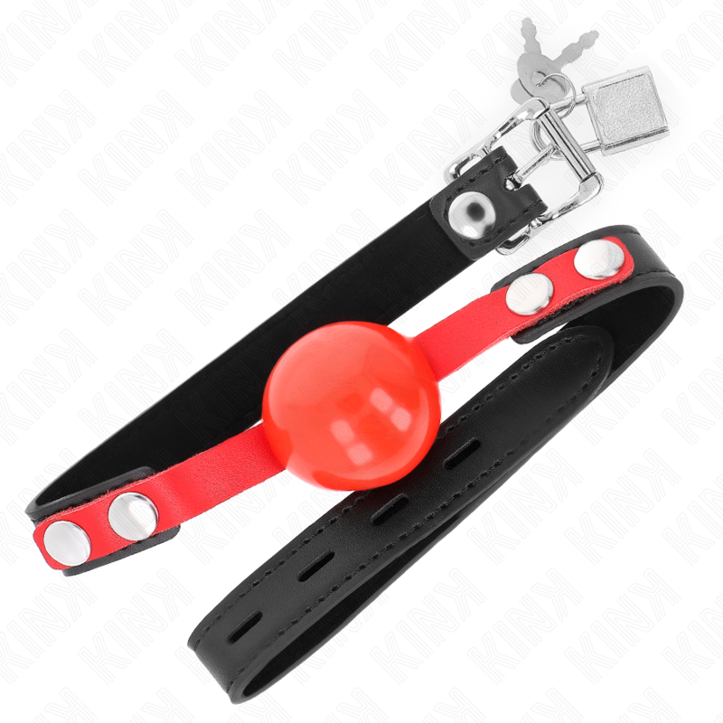 KINK - BALLE TPE SOUPLE 4 CM GAG MODÈLE 4 60 x 2 CM RÉGLABLE 37-52 CM KINK COLLAR & GAG