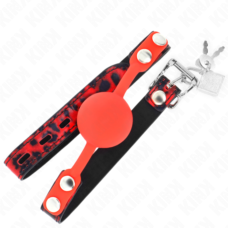 KINK - MODÈLE 2 BILLE EN SILICONE 4 CM BAG AVEC SERRURE 60 x 2 CM KINK COLLAR & GAG