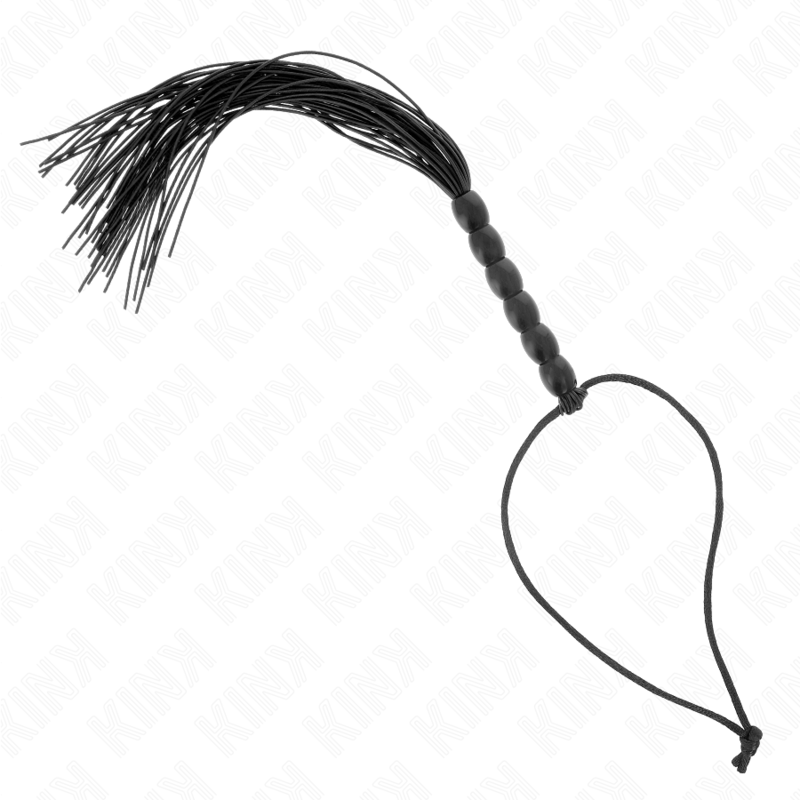 KINK - MINI FOUET EN SILICONE AVEC 6 BILLES NOIRES 26 CM KINK IMPACT & TOUCH