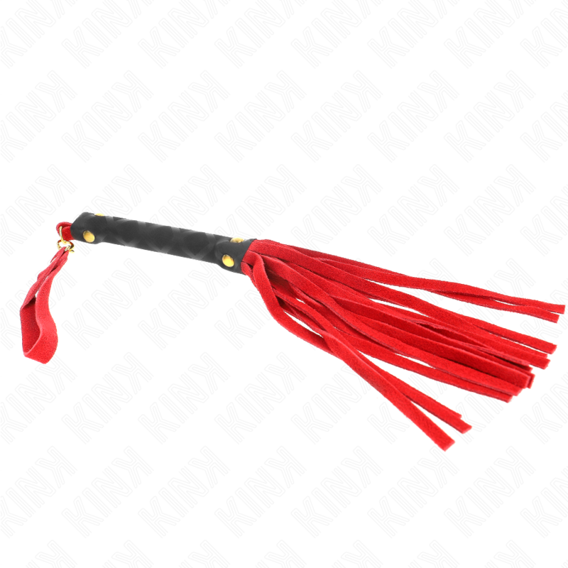 KINK - MINI FOUET DAIM ROUGE 30 CM KINK IMPACT & TOUCH
