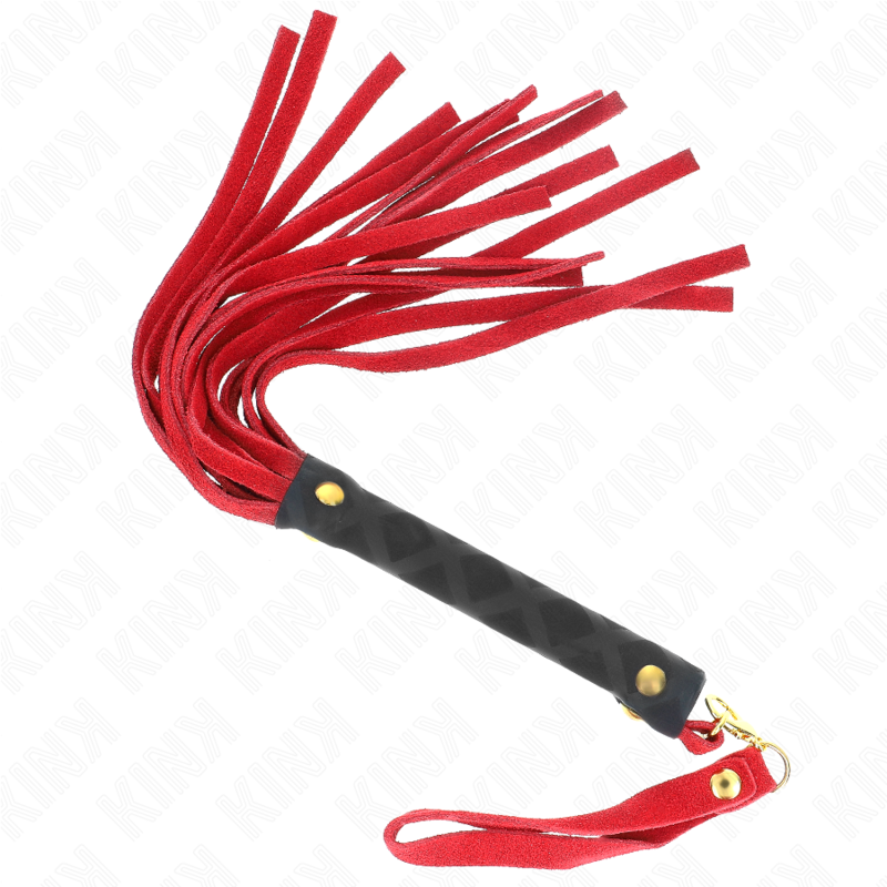 KINK - MINI FOUET DAIM ROUGE 30 CM KINK IMPACT & TOUCH