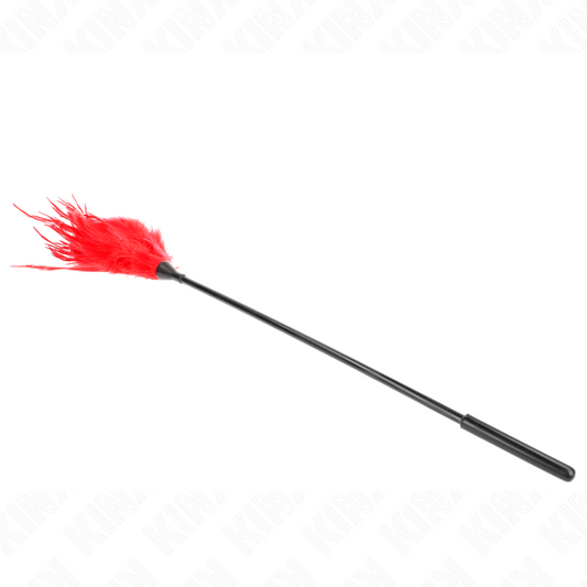KINK - PLUSIEURS PLUMES DE CHATOUILLES ROUGES 45 CM KINK IMPACT & TOUCH