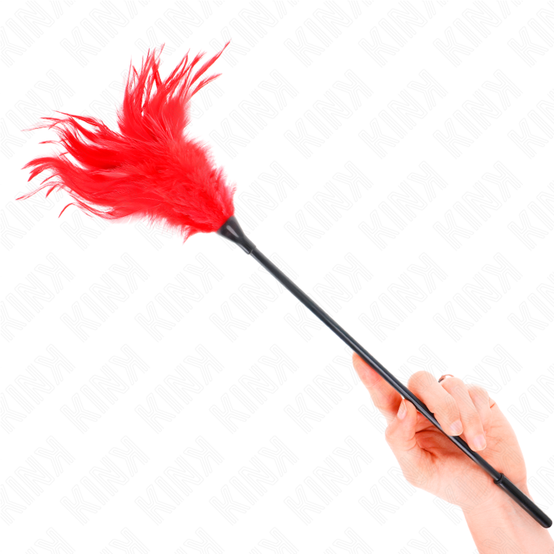 KINK - PLUSIEURS PLUMES DE CHATOUILLES ROUGES 45 CM KINK IMPACT & TOUCH