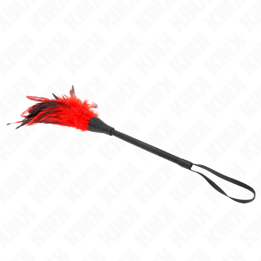 KINK - PLUMES DE POULET TICKLE EN FORME DE CORNE ROUGE 36 CM KINK IMPACT & TOUCH
