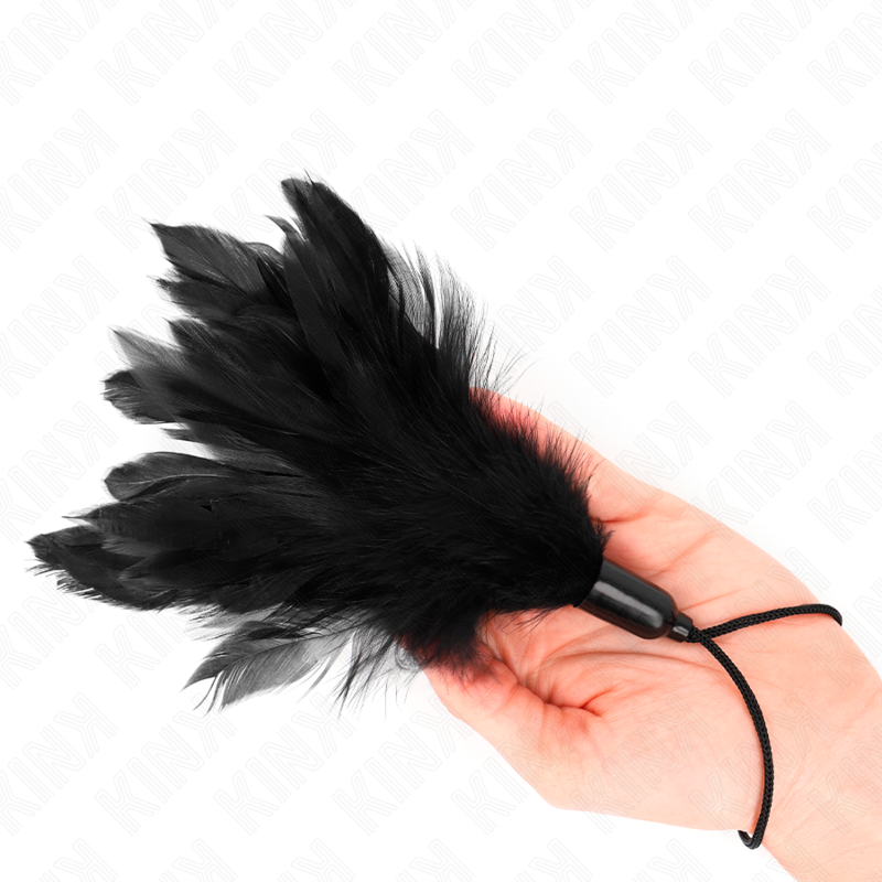 KINK - PLUMES CHACOUILLÉES AVEC MANCHE CORDE BASE PLASTIQUE 15 CM KINK IMPACT & TOUCH